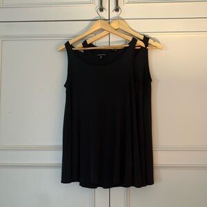 Set of 2 | Eileen Fisher sleeveless black long silk top